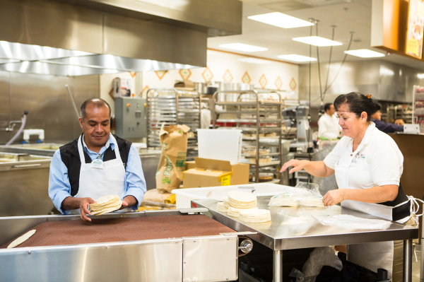 Two Northgate Employees making tortillas