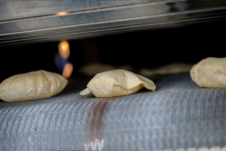 Close up photo of Northgate Market tortillas being processed.